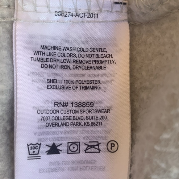 Columbia Women’s Fleece Flanker Full Zip Jacket Light Gray with Paw Print Size L - Picture 9 of 9